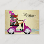 Fashion Accessories Purses Jewelry Blue Gold Business Card at Zazzle