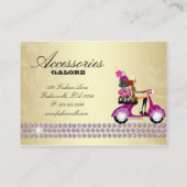 Fashion Accessories Purses Jewelry Purple Gold Business Card (Back)