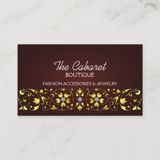 Customizable Fashion Accessory and Jewelry Business Cards