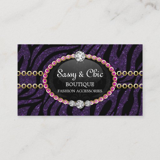 Customizable Fashion Accessory and Jewelry Business Cards