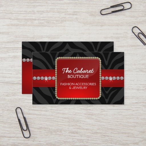 Customizable Fashion Accessory and Jewelry Business Cards