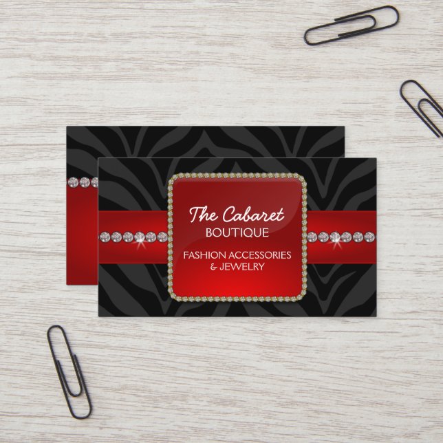 Fashion Accessory and Jewelry Business Card (Front/Back In Situ)