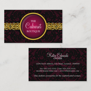 Fashion Accessory and Jewelry Business Card