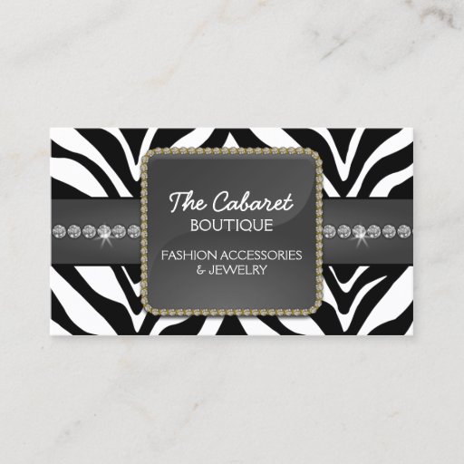 Customizable Fashion Accessory &amp; Jewelry Business Cards