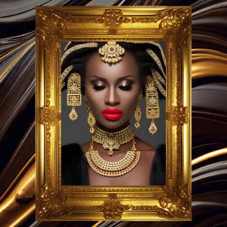 Fashion African exotic gold headpiece jewel choker Poster