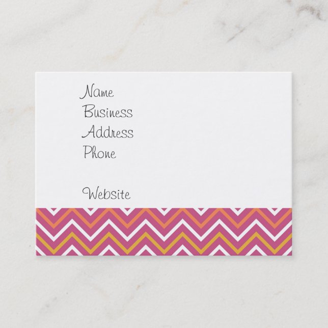 Fashion Always in Style 1900s Women on Chevron Business Card (Front)