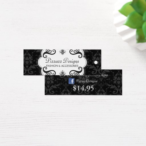 Customizable Fashion and Accessory Boutique Hang Tags Business Cards