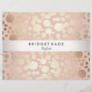 Fashion and Beauty Gold & Pink Spotted Pattern Flyer