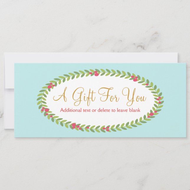 Fashion and Beauty Holiday Gift Certificate (Front)