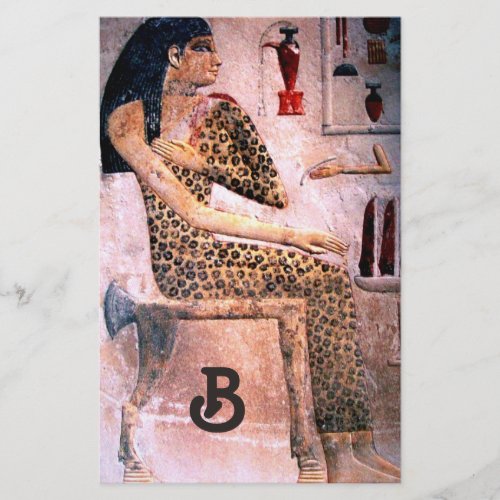 FASHION AND BEAUTY OF ANTIQUE EGYPT MONOGRAM STATIONERY