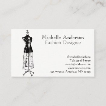 Fashion And Clothing Business Card by RetroAndVintage at Zazzle