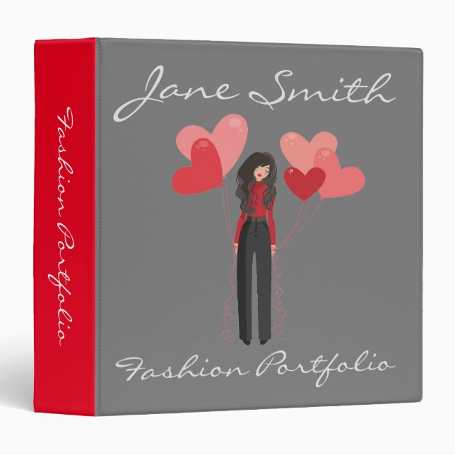 Fashion and design professional portfolio folder (Front/Spine)