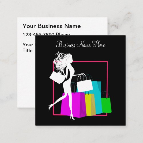 Fashion And Shopping Concierge Square Business Card