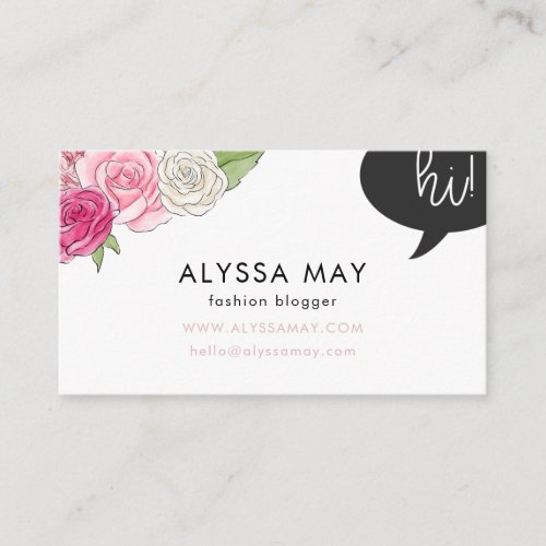Fashion and Style Blogger Business Card