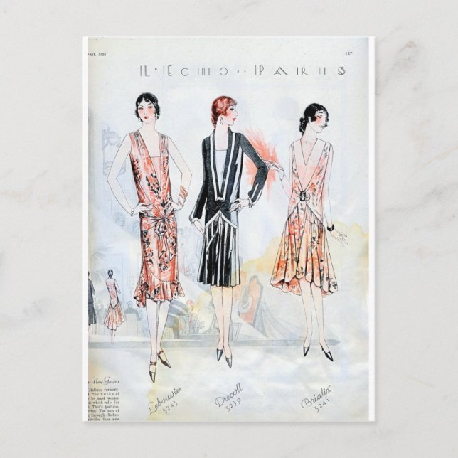 Fashion, April, 1928 Postcard (Front)