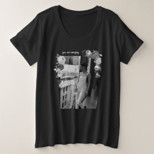 FASHION Art Girl White and Black Beautiful #3 Plus Size T-Shirt