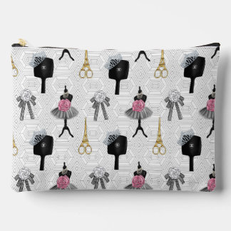 Fashion Atelier Cosmetic Pouch w/ Geometric Design