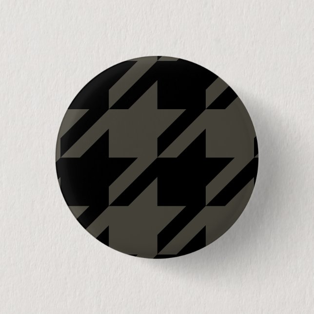 Fashion Badge, Dogtooth Patterned, Dogtooth Badge Button (Front)