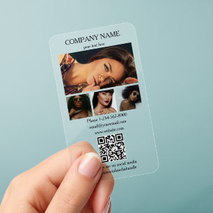 Fashion Beauty Business 4 Photos Social Media Clear Business Cards