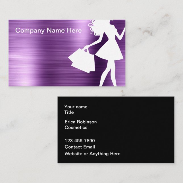 Fashion Beauty Cosmetics Theme Business Card (Front/Back)