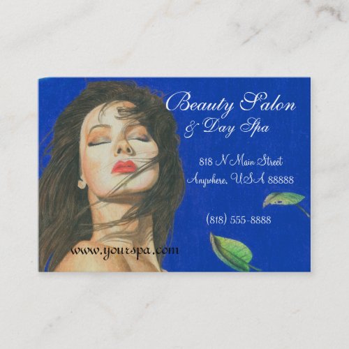 Fashion Beauty &amp; Day Spa Woman Business Card
