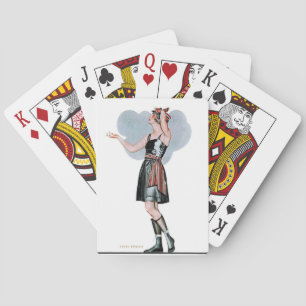 Fashion Beauty in the Rain by C Coles Phillips Poker Cards