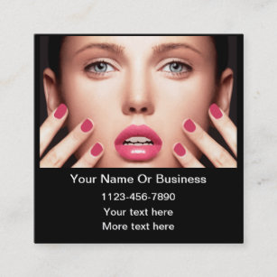 Fashion Beauty Makeup Theme Business Cards