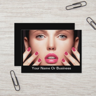 Fashion Beauty Makeup Theme Business Cards