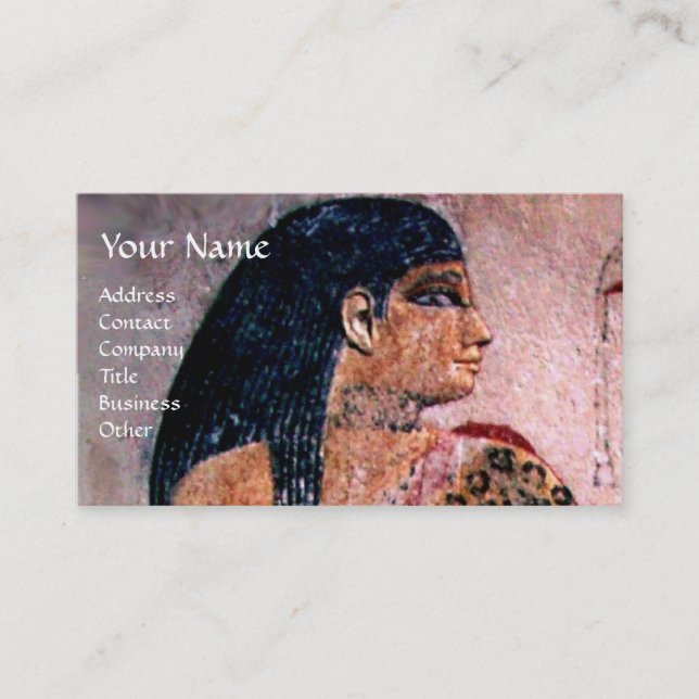 FASHION & BEAUTY OF ANTIQUE EGYPT MONOGRAM BUSINESS CARD (Front)