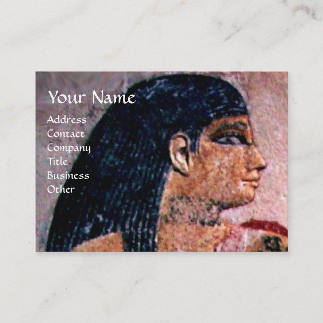 FASHION & BEAUTY OF ANTIQUE EGYPT MONOGRAM BUSINESS CARD (Front)