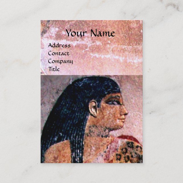 FASHION & BEAUTY OF ANTIQUE EGYPT MONOGRAM,pink Business Card (Front)
