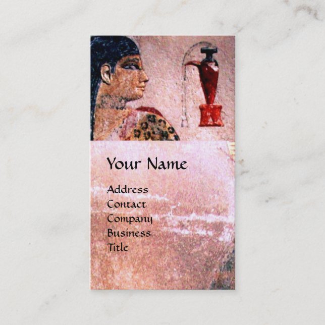 FASHION & BEAUTY OF ANTIQUE EGYPT MONOGRAM,pink Business Card (Front)