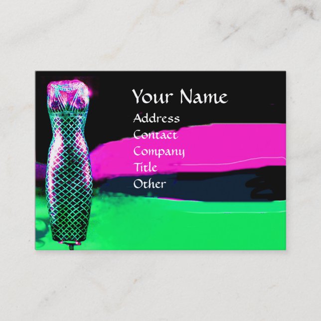 FASHION & BEAUTY OF ANTIQUE EGYPT MONOGRAM pink Business Card (Front)