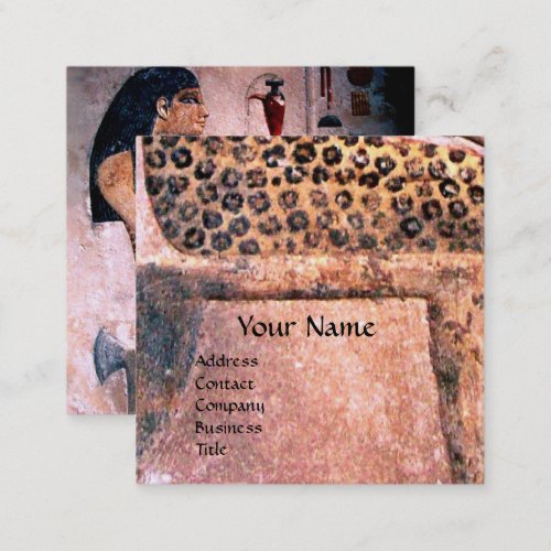 FASHION  BEAUTY OF ANTIQUE EGYPT Pink Square Business Card