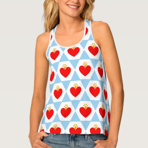 Fashion Big Heart with Paw Pattern Tank Top