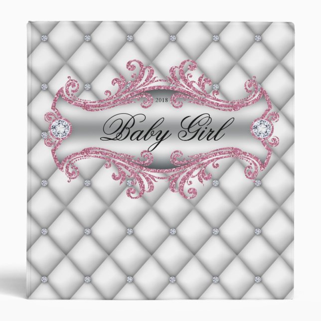 Fashion Binder Portfolio Baby Shower Birthday (Front)