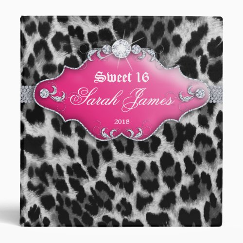 Fashion Binder Portfolio Leopard Sweet 16