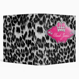 Fashion Binder Portfolio Leopard Sweet 16 Crown