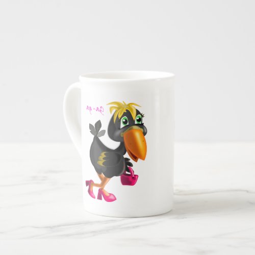 Fashion Bird Beach Towel _ Fun _ Custom Colors Bone China Mug