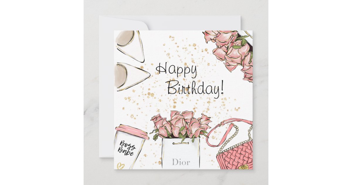 Fashion Birthday Card | Zazzle