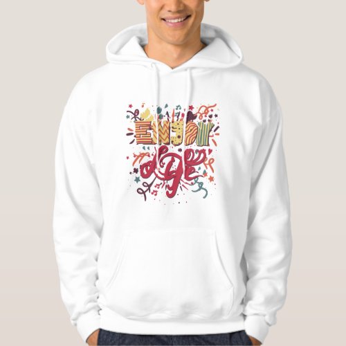 Fashion black and white outline art featuring enda hoodie