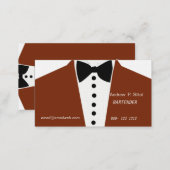 Fashion Black Tie Event Tuxedo Suit Elegant Modern Business Card (Front/Back)