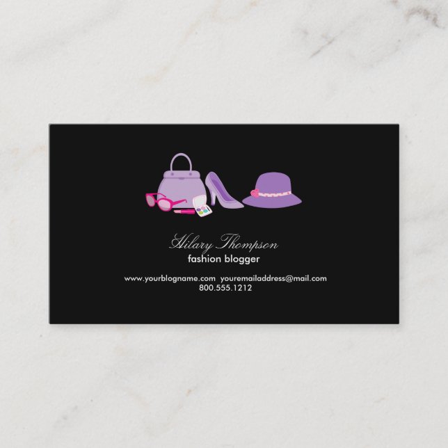 Fashion Blogger Calling Cards (Front)