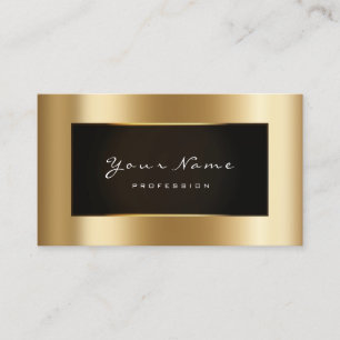 Fashion Blogger Framed Black Frame Gold Lux Business Card
