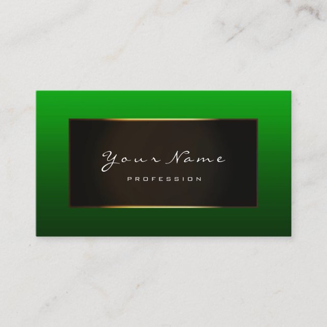 Fashion Blogger Framed Black Frame Moss Deep Green Business Card (Front)