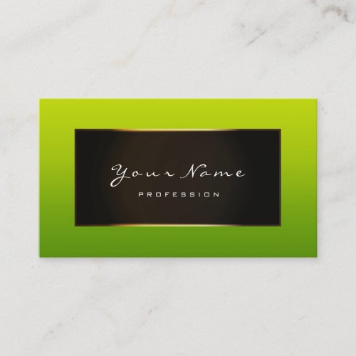 Fashion Blogger Framed Black Frame Moss Green Business Card