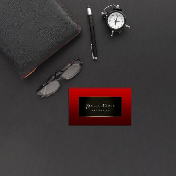 Fashion Blogger Framed Black Gold Burgundy Maroon Business Card by luxury_luxury at Zazzle
