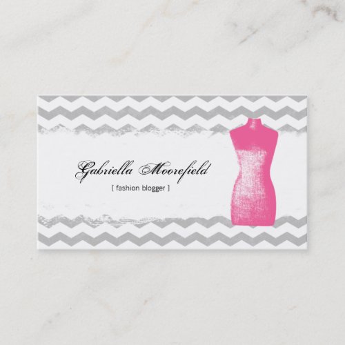 Fashion Blogger Modern Contact Business Cards