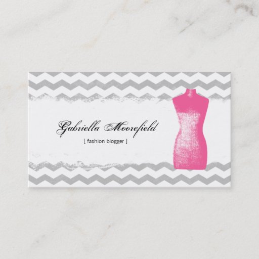 Customizable Fashion Blogger Modern Contact Business Cards