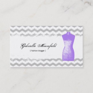 Fashion Blogger Purple Contact Business Card
